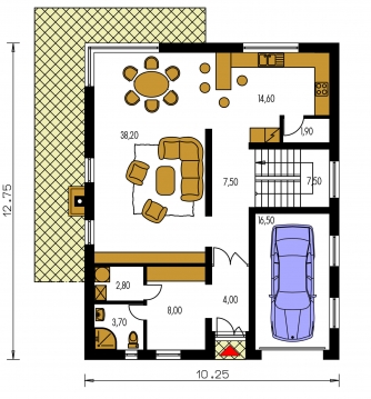 Plan de sol du rez-de-chaussée - TREND 285
